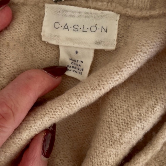 95 Caslon Women's Light Tan Crew Neck Sweater - Picture 7 of 10